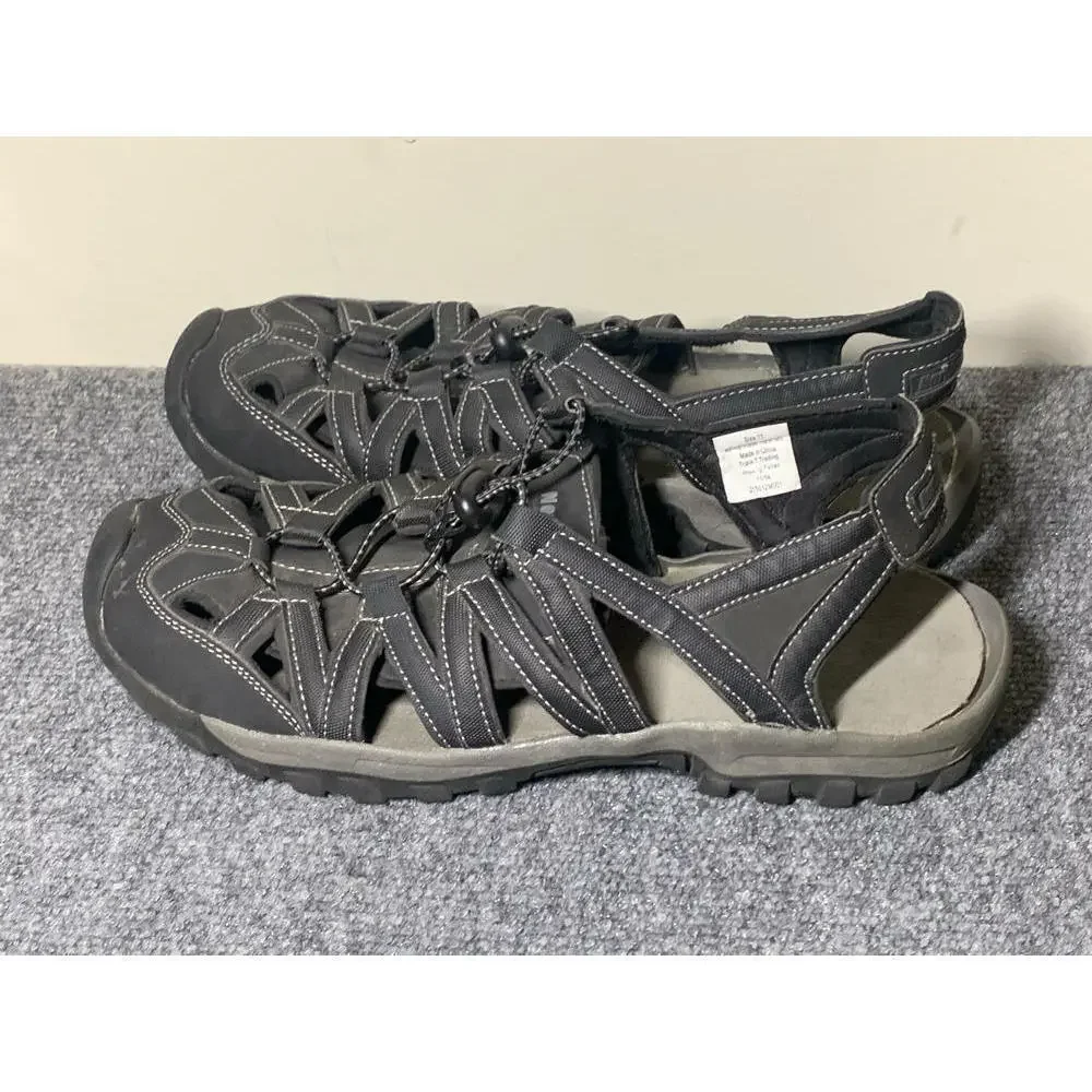 Northside mens sports/athletic sandal, black with gray and white trim, size 11 - Picture 1 of 8